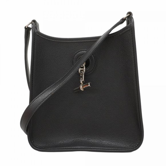 Hermes Hermès Vespa PM Shoulder Bag, Epsom Leather, Black, H Stamp, Women's - Picture 1 of 13